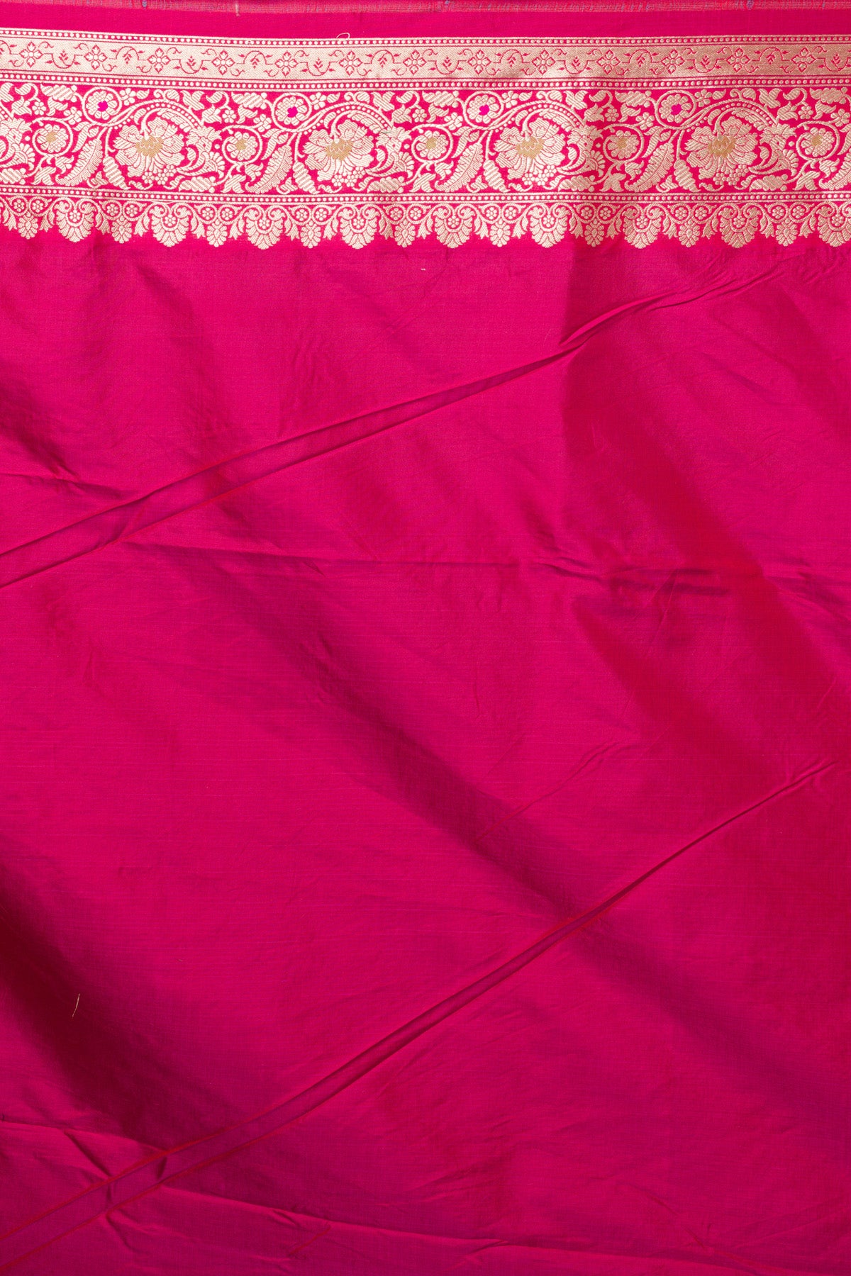 Red Firoji Pure Katan Silk Banarasi Handloom Saree with Zari work