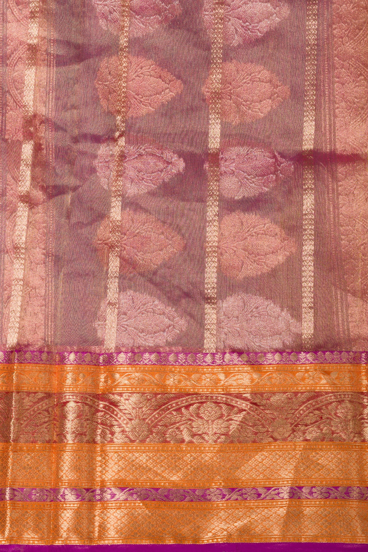 Pink Pure Tissue Silk Banarasi Handloom Saree with Zari work