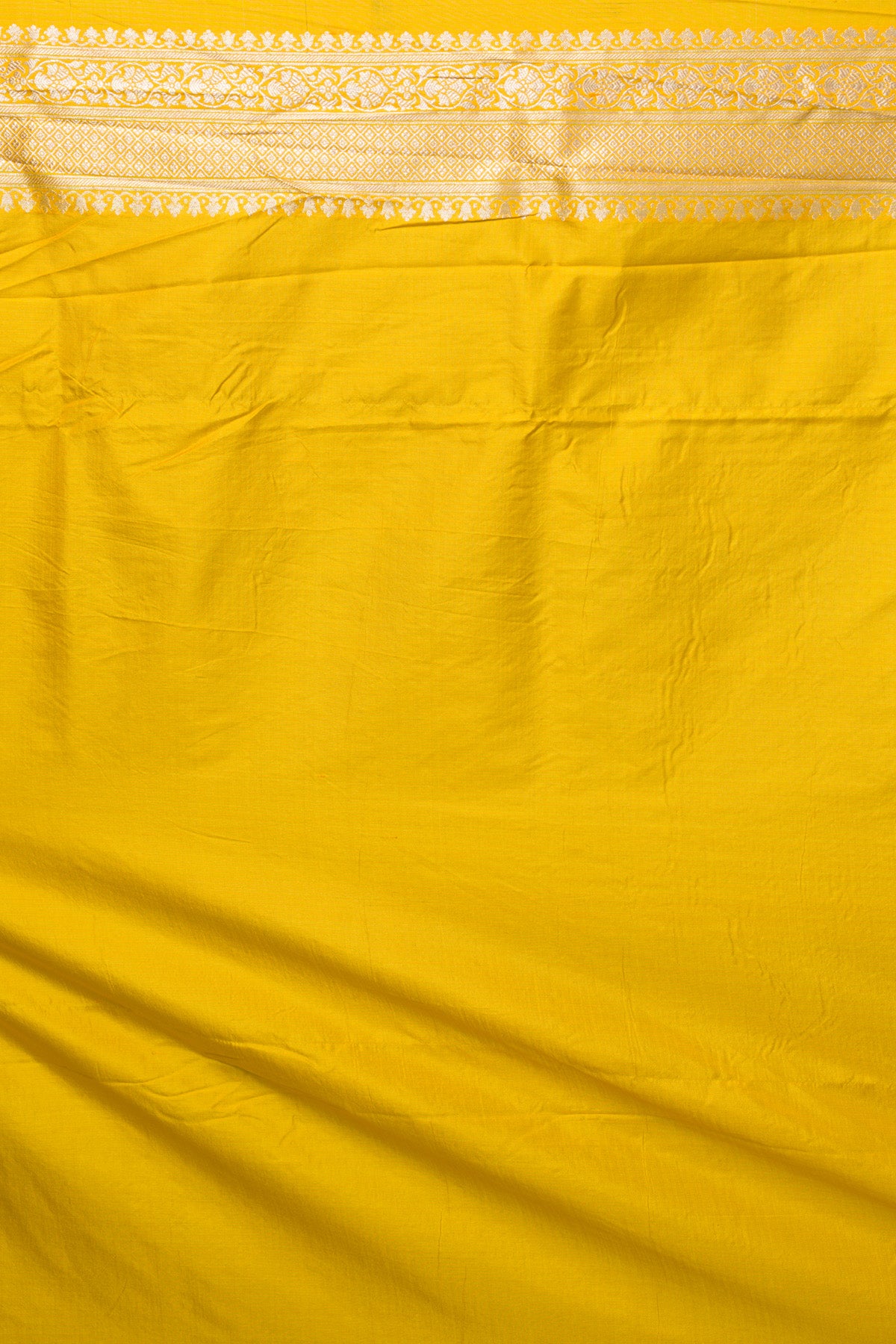 Yellow Pure Katan Silk Banarasi Handloom Saree with Zari work