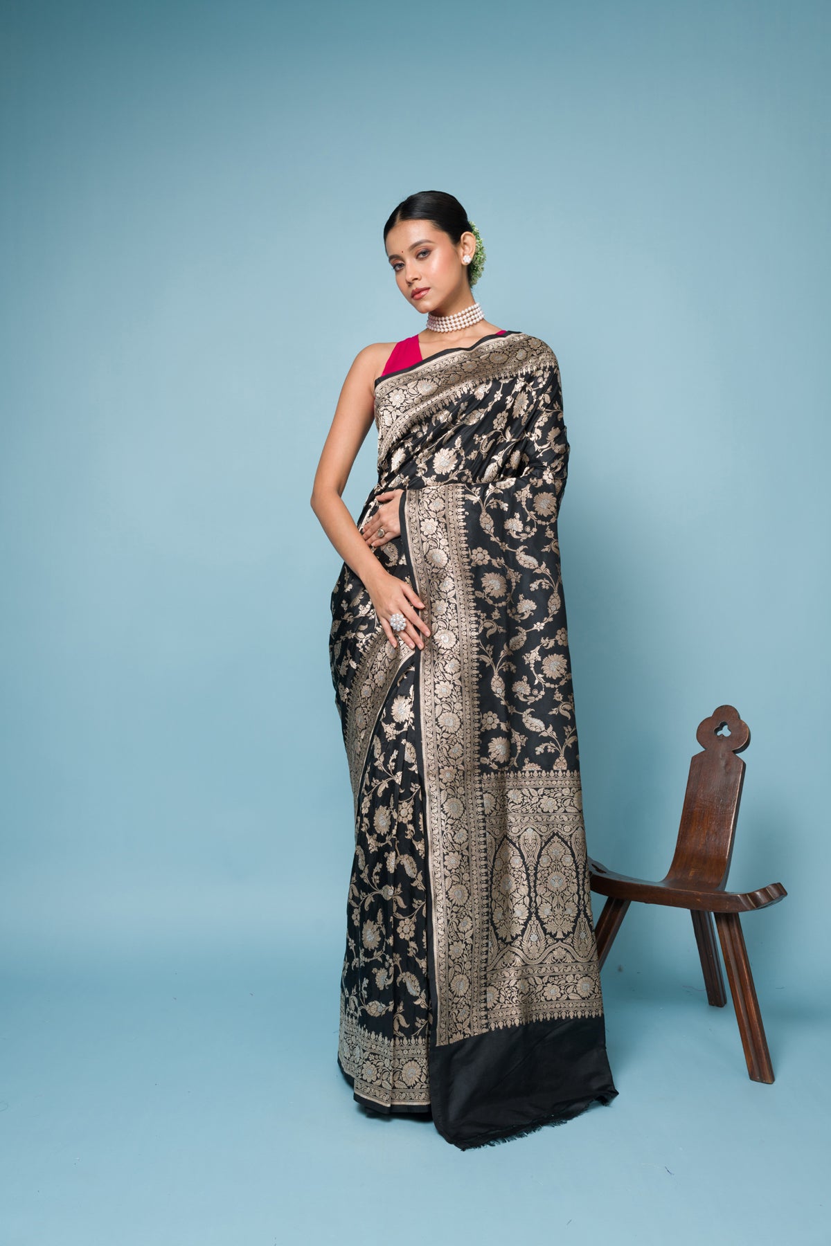 Pure Katan Silk Banarasi Handloom Saree with Zari work