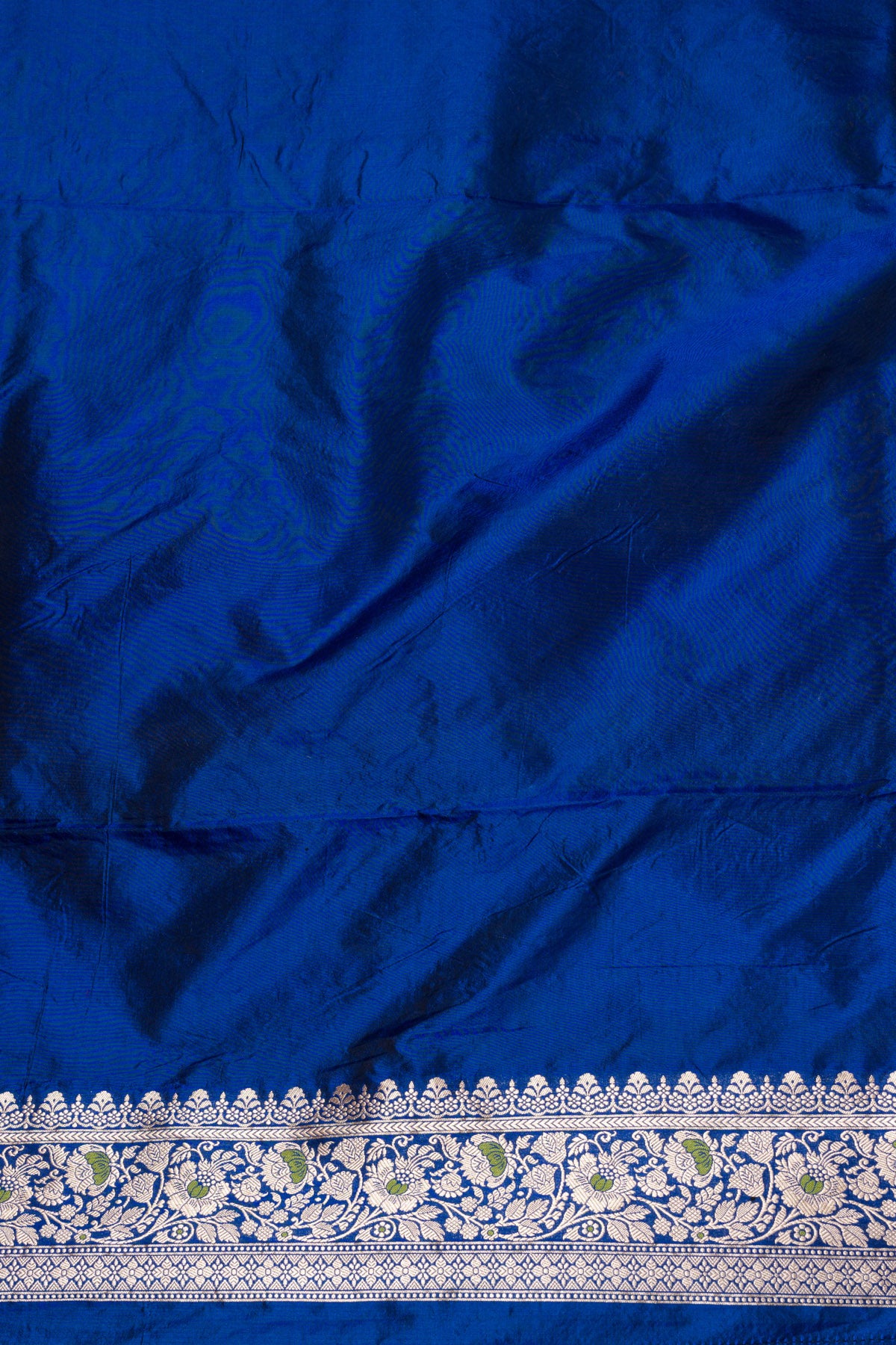 Blue Meena Pure Katan Silk Banarasi Handloom Saree with Zari work