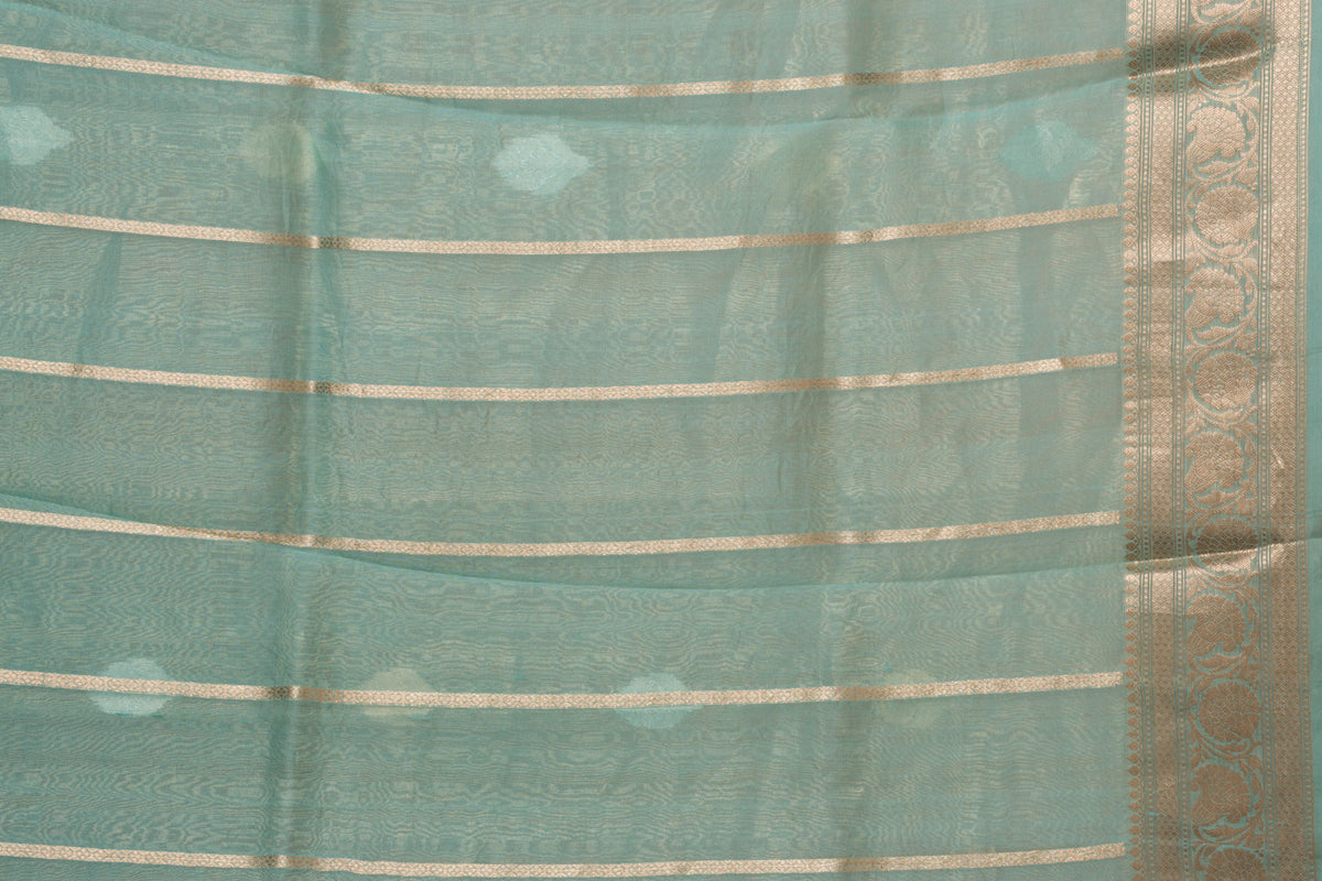 Pestel color Pure Tissue Silk Banarasi Handloom Saree with Zari work