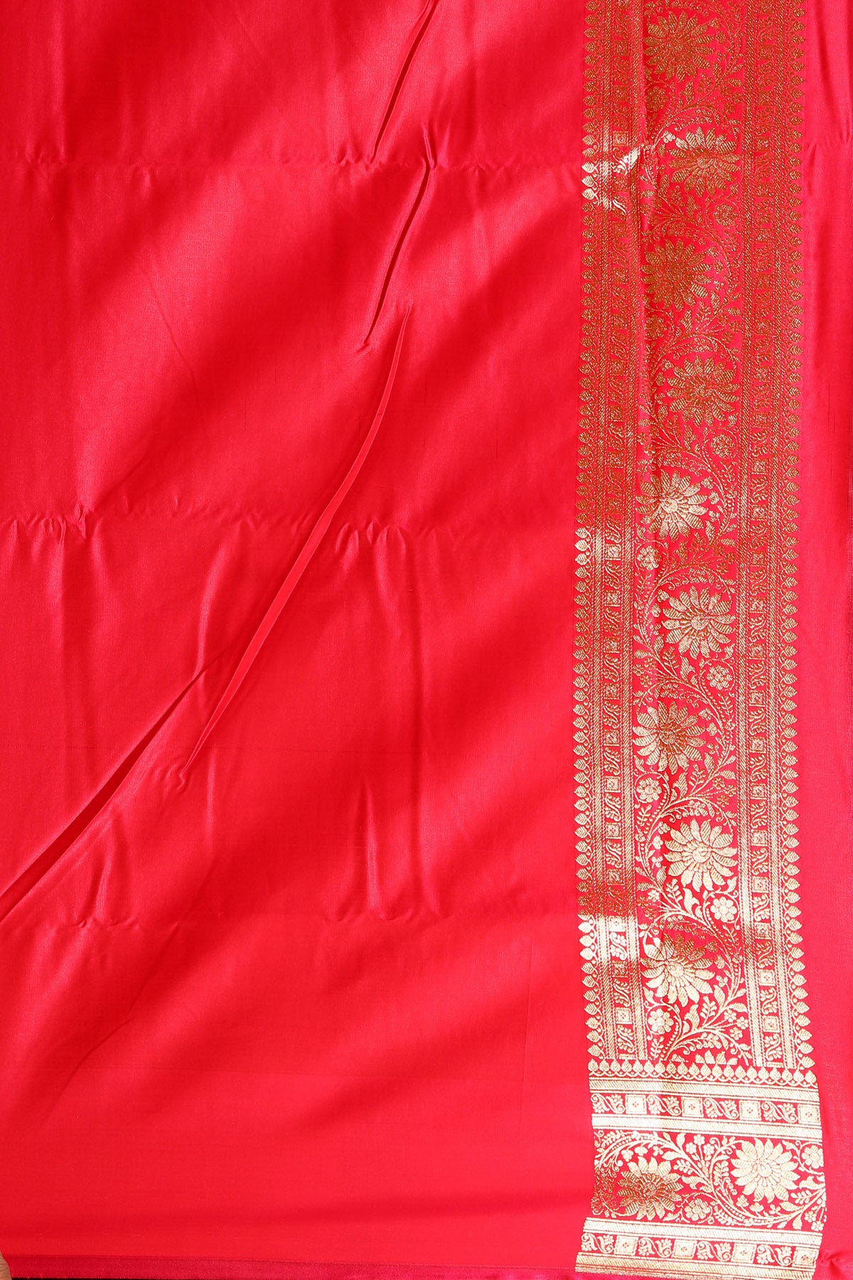 Red Bottle Green saree Semi Silk Banarasi Fancy Woven Saree