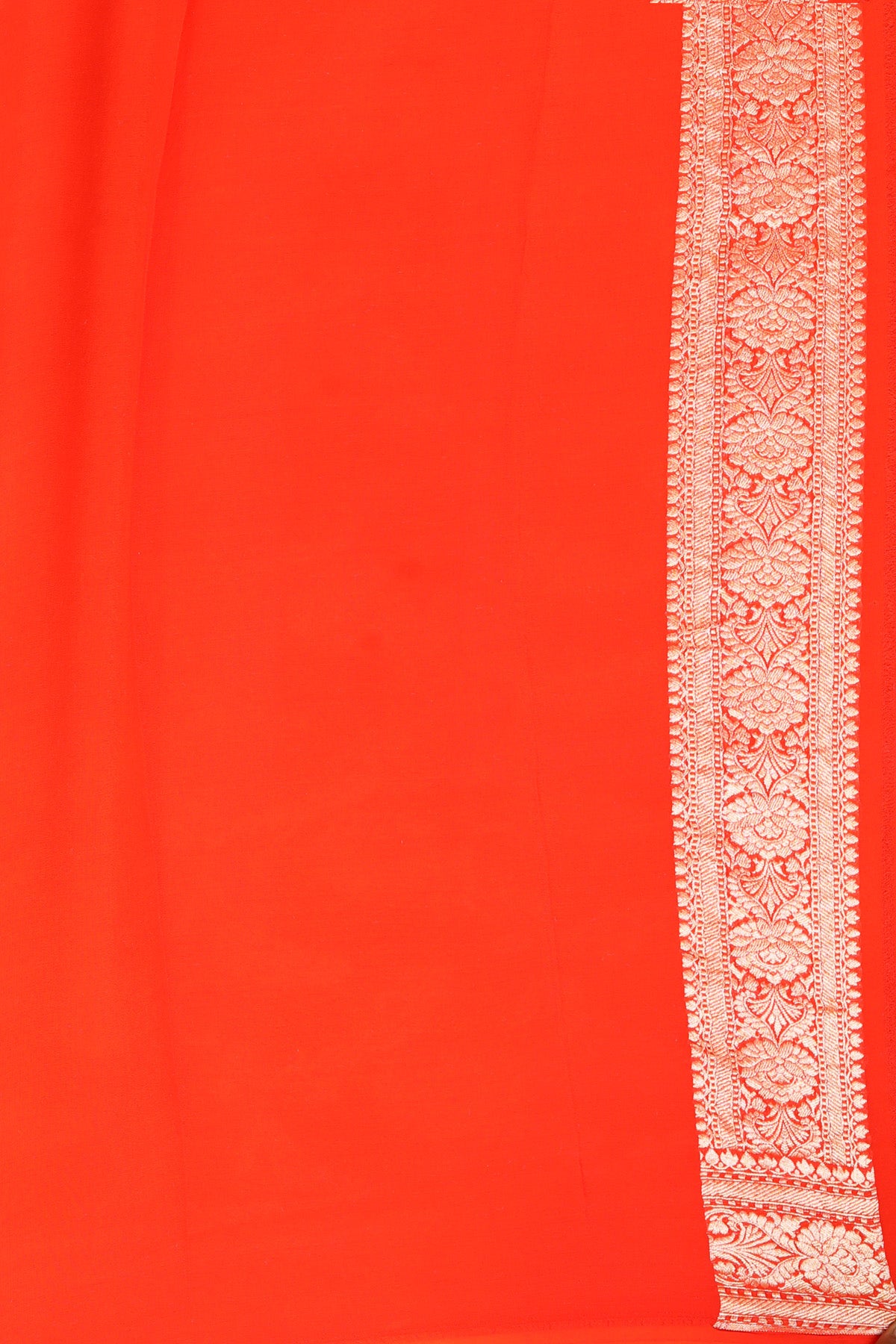 Strawberry Pure Chiffon Silk Khaddi Georgette Banarasi Handloom Saree with Zari work