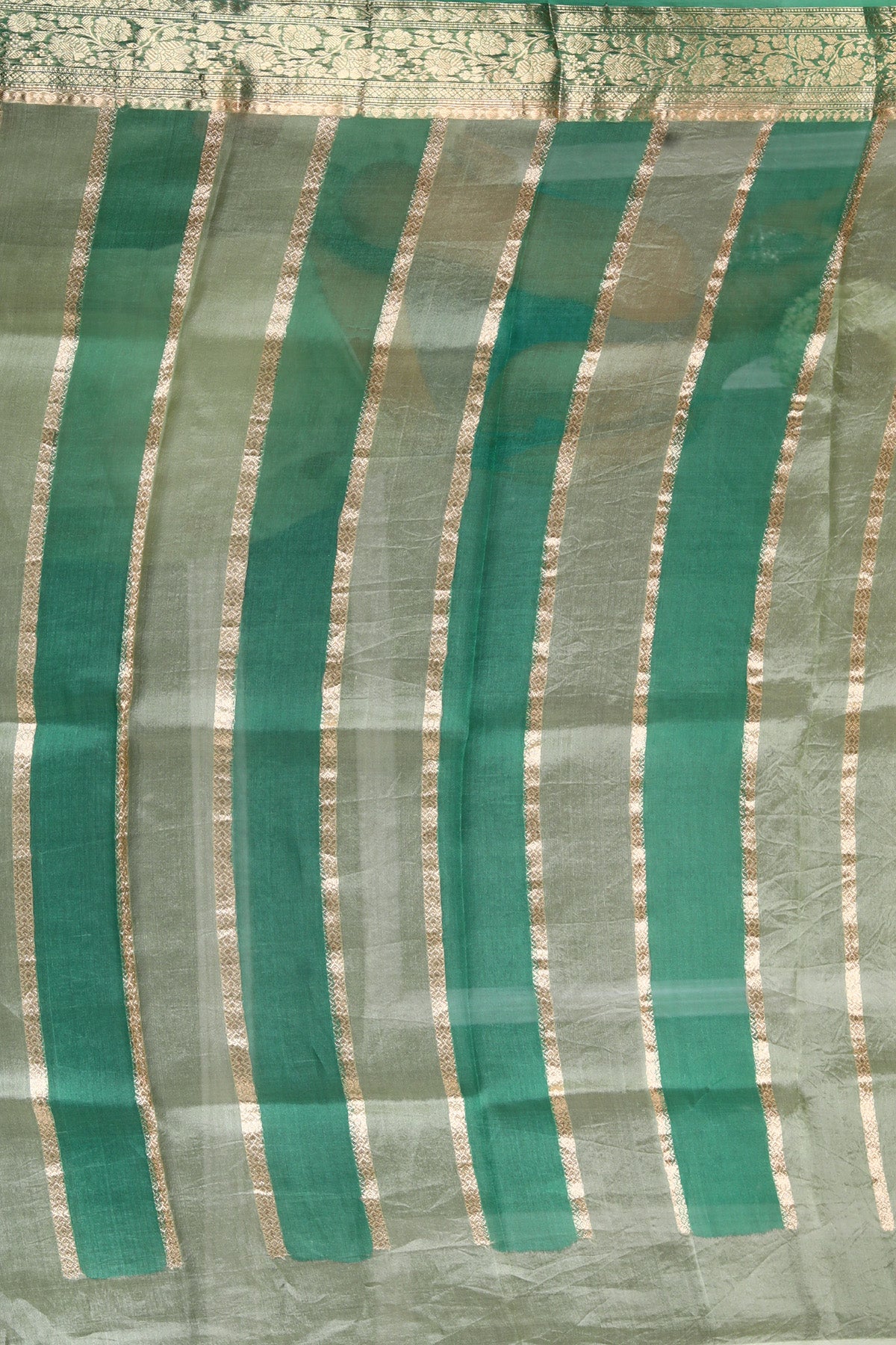 Multicolor Pure Tissue Silk Banarasi Handloom Saree with Zari work