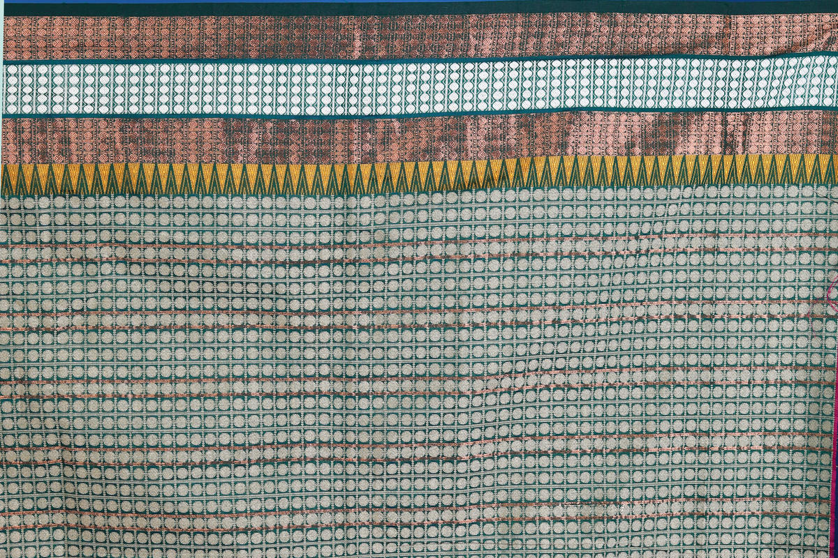 Magenta Color Viscose cotton Banarasi Saree