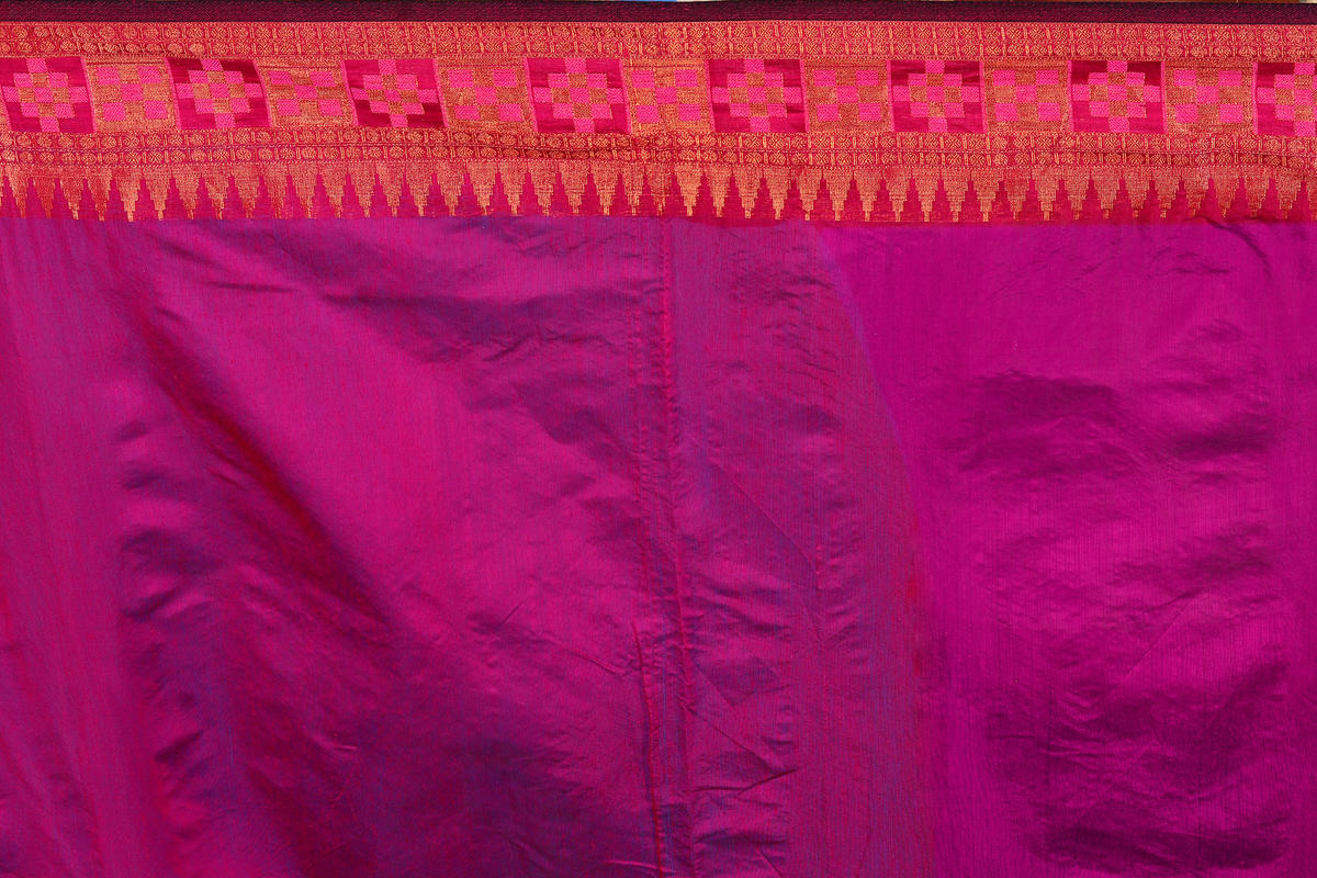 Rama Green Color Viscose cotton Banarasi Saree