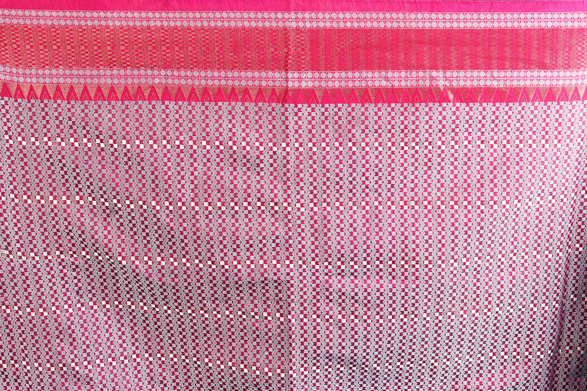 Wine Color Viscose cotton Banarasi Saree