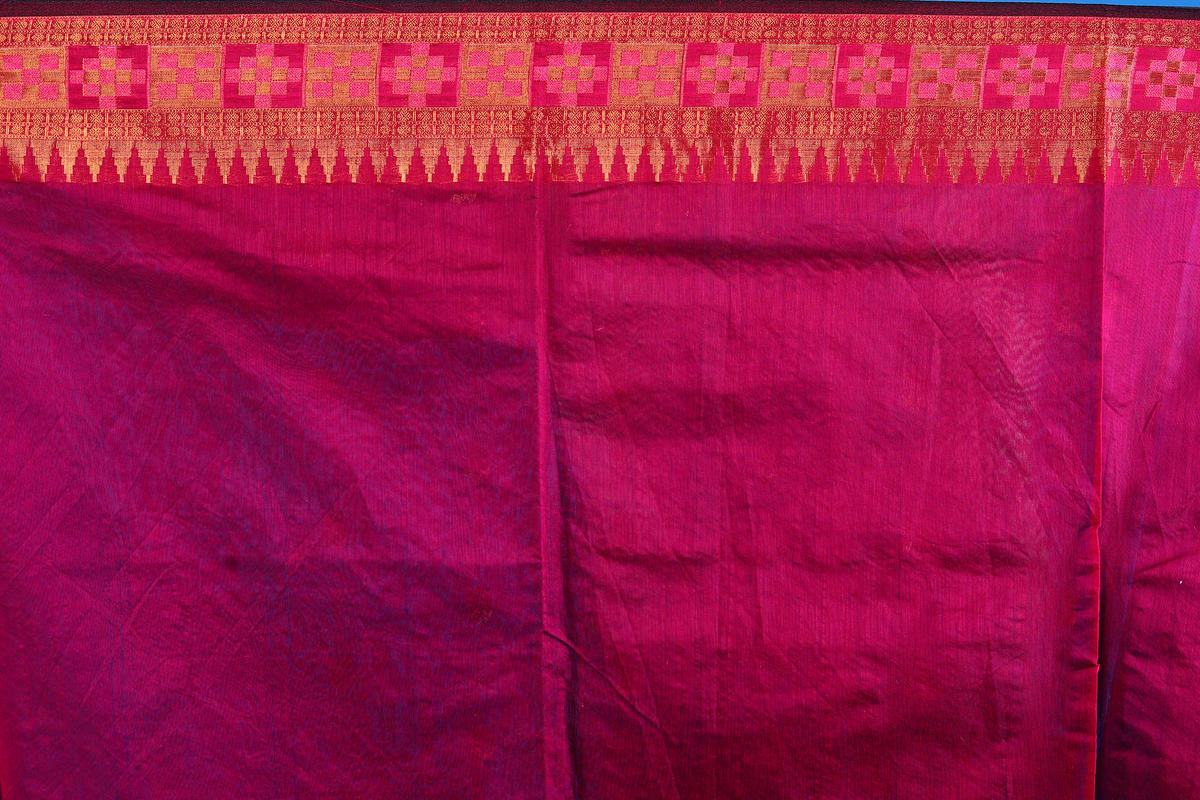 Blue Color Viscose cotton Banarasi Saree