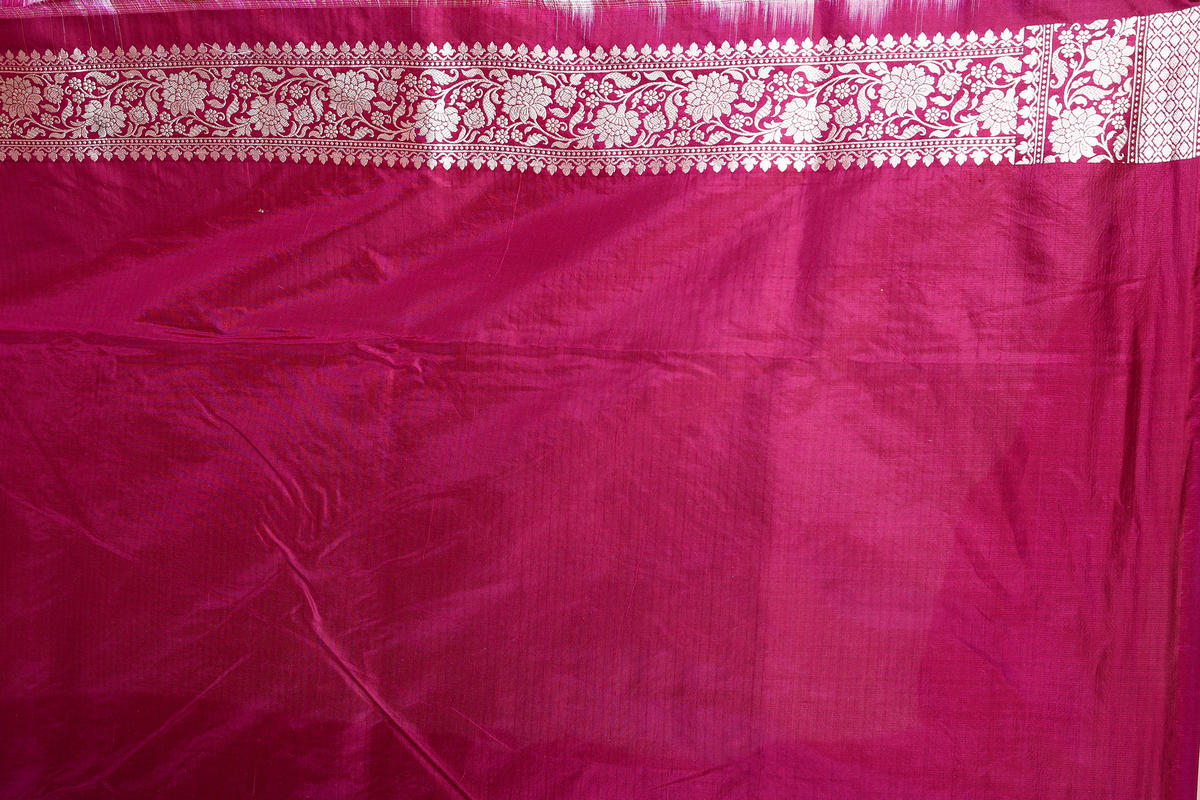 Maroon Pure Katan Silk Banarasi Handloom Saree with Zari work