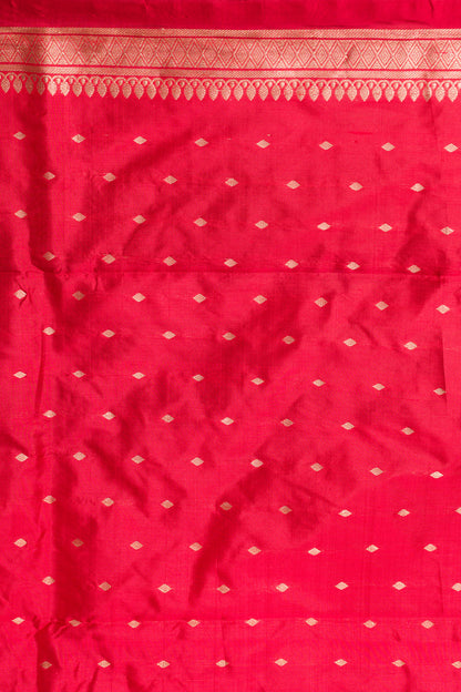 Red Wine Pure Katan Silk Banarasi Handloom Saree with Zari work