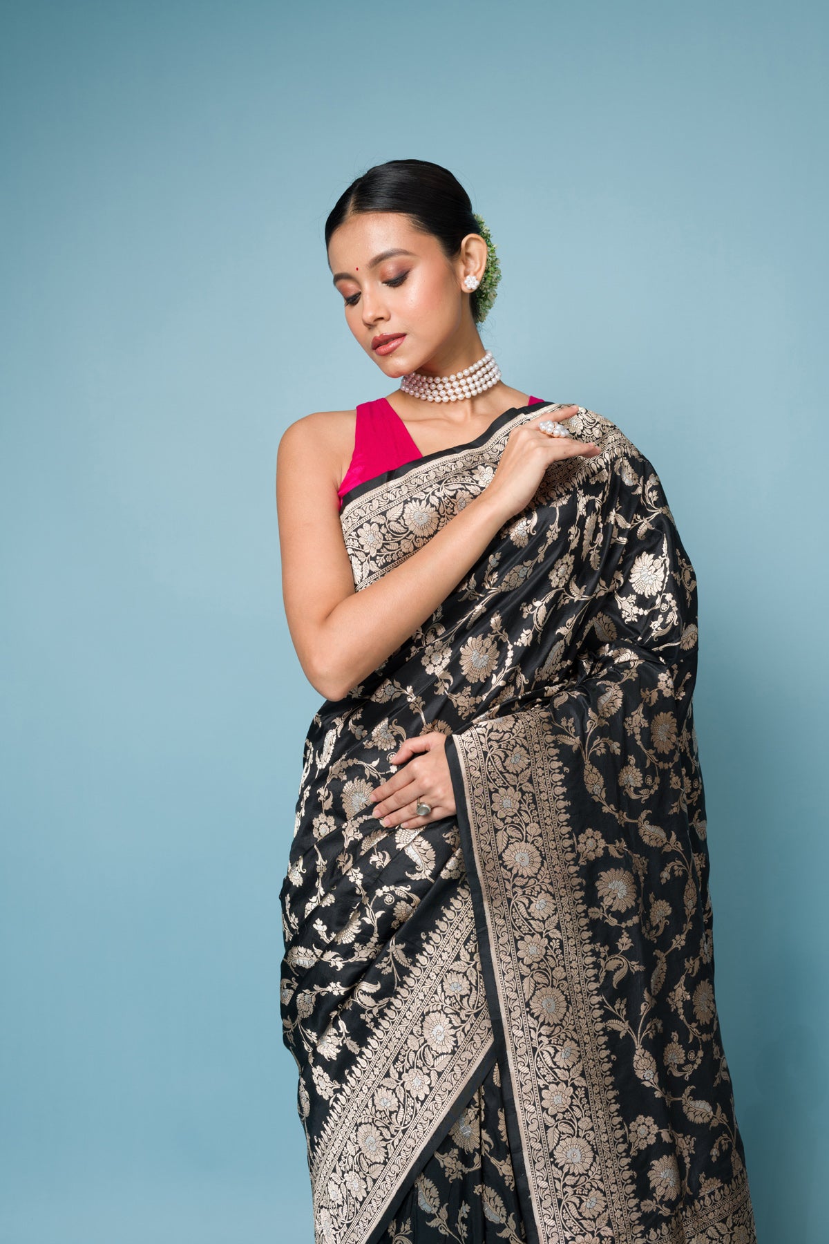 Pure Katan Silk Banarasi Handloom Saree with Zari work