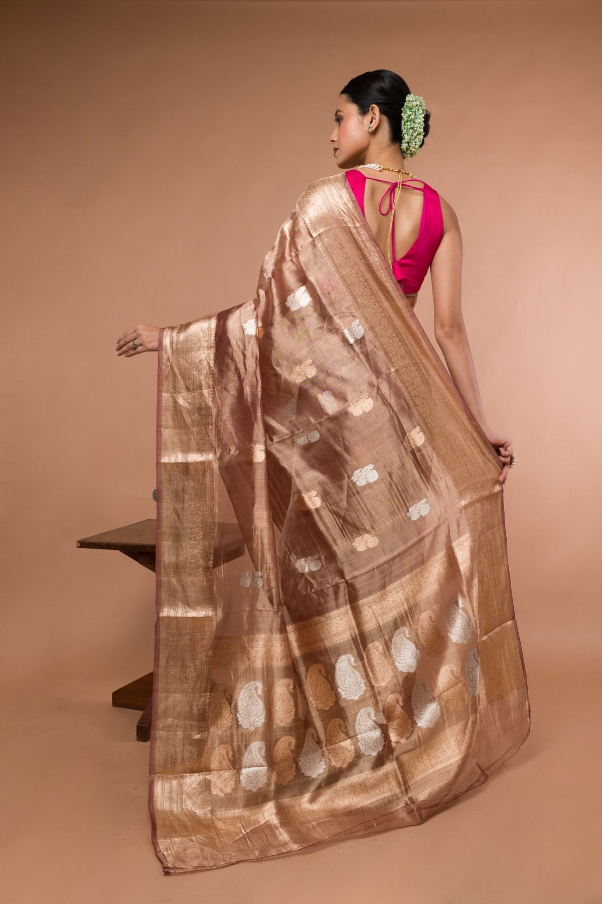 Pastel Pure Tissue Silk Banarasi Handloom Saree with Zari work