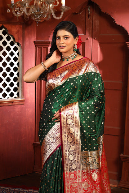 Semi Silk Banarasi Fancy Woven Saree