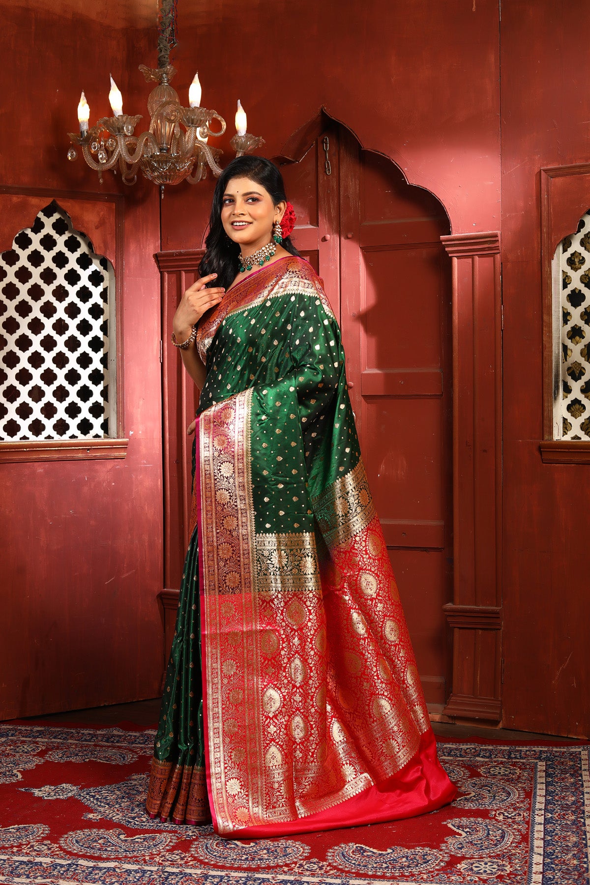 Semi Silk Banarasi Fancy Woven Saree