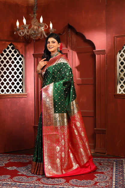 Semi Silk Banarasi Fancy Woven Saree