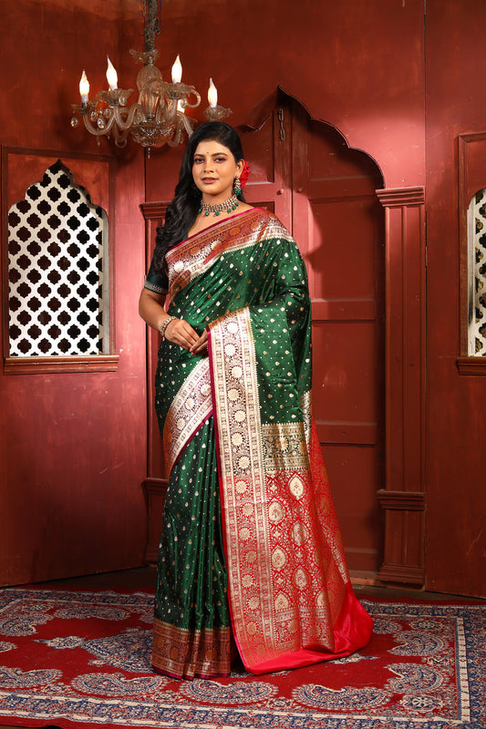 Semi Silk Banarasi Fancy Woven Saree