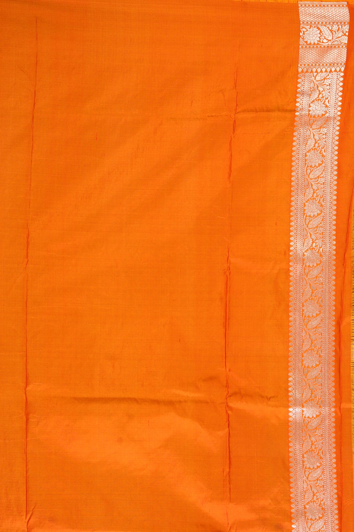 Orange Pure Katan Silk Banarasi Handloom Saree with Zari work