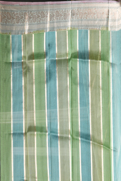 Multicolor Pure Tissue Silk Banarasi Handloom Saree with Zari work