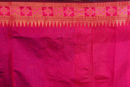 Purple Viscose cotton Banarasi Saree