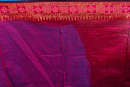 Maroon Viscose cotton Banarasi Saree