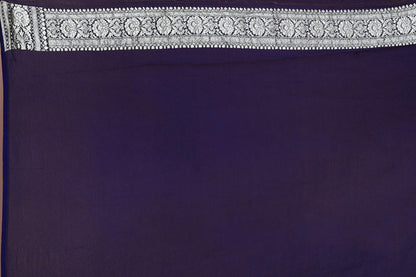 Black Pure Chiffon Silk Khaddi Georgette Banarasi Handloom Saree with Zari work