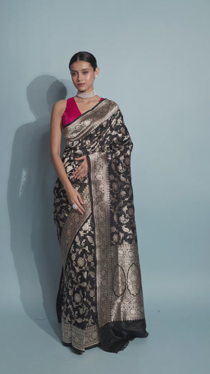 Pure Katan Silk Banarasi Handloom Saree with Zari work